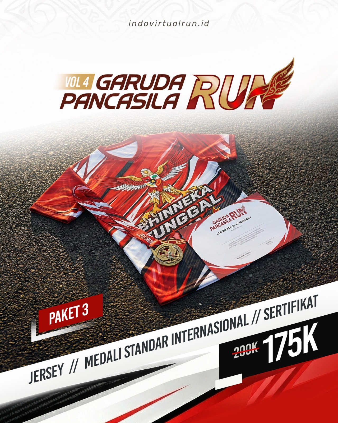 Paket 3 Jersey + Medali